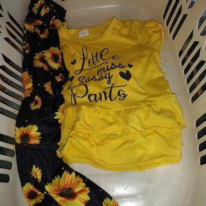 Yellow “Little Miss Sassy Pants” Outfit (18–24M) – Cute 2-Piece Toddler Set